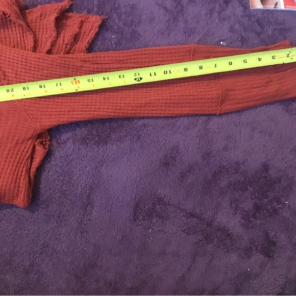 Free People Thermal Henley Waffle Long Sleeve Women’s Top - Picture 10 of 14